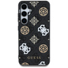 Guess 4G Printed Colored Peony Pattern MagSafe - Etui do Samsung Galaxy S25 (czarny) (GUHMS25SP4PWPK)