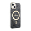 Guess 4G MagSafe - Etui iPhone 15 (czarny) (GUHMP15SH4STK)