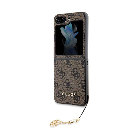 Guess 4G Charms Collection - Etui do Samsung Galaxy Z Flip 5 (brązowy) (GUHCZF5GF4GBR)