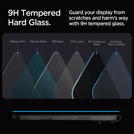 Spigen GLAS.TR EZ FIT Privacy 2-Pack - Szkło hartowane z filtrem prywatyzującym do iPhone 16 Pro 2 szt (AGL07929)