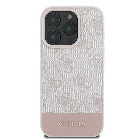 Guess 4G Bottom Stripe - Etui iPhone 16 Pro Max (różowy) (GUHCP16XG4GLPI)