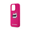 Karl Lagerfeld Silicone Choupette Head MagSafe - Etui iPhone 15 Pro Max (różowy) (KLHMP15XSCHPPLF)
