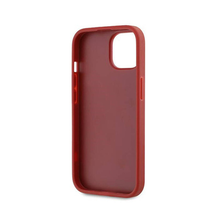 Karl Lagerfeld Diagonal Quilted Script - Etui iPhone 15 / 14 / 13 (czerwony) (KLHCP15SPQDSMGR)