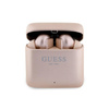 Guess Printed Logo - Słuchawki Bluetooth TWS + etui ładujące (różowy) (GUTWSSU20ALEGP)