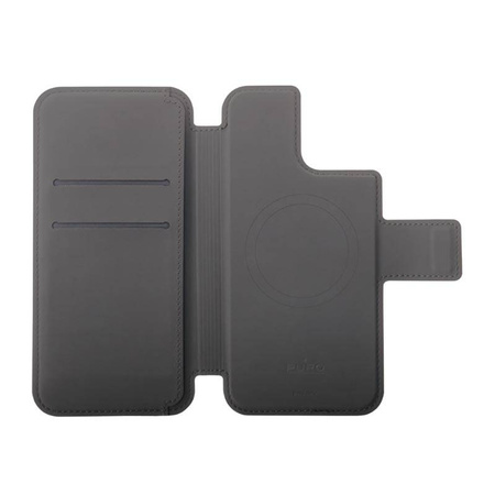 PURO Folio MagSafe Case – Etui iPhone 15 Plus / 14 Plus / 12 Pro Max (czarny) (PUIP67MAGFOLIOBLK)