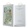 Guess IML Flower & Tonal Circle MagSafe - Etui iPhone 16 Plus (zielony) (GUHMP16MHFWBDCEN)