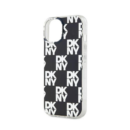 DKNY IML Checkered Mono Pattern - Etui do iPhone 15 / 14 / 13 (czarny) (DKHCP15SHDLCEK)
