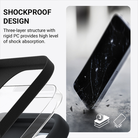 Crong Color Cover Magnetic - Etui iPhone 16 MagSafe (czarny) (CRGCOLRMIP1661BLK)