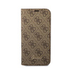Guess 4G Metal Camera Outline Booktype Case - Etui iPhone 14 Pro Max (brązowy) (GUBKP14XHG4SHW)