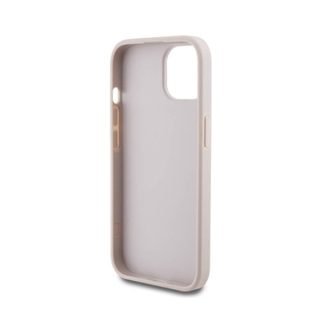 Guess 4G Metal Gold Logo - Etui iPhone 15 (różowy) (GUHCP15SG4GFPI)