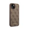 Guess 4G Metal Gold Logo - Etui iPhone 15 Plus (brązowy) (GUHCP15MG4GFBR)