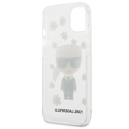 Karl Lagerfeld Iconic Karl Flower - Etui iPhone 13 Mini (przezroczysty) (KLHCP13SHFLT)