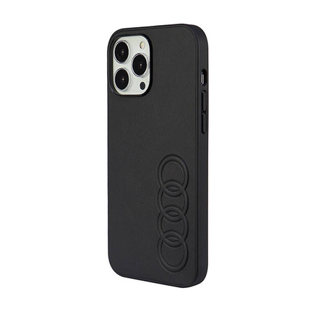 Audi Synthetic Leather - Etui iPhone 13 Pro Max (Czarny) (AU-TPUPCIP13PM-TT/D1-BK)