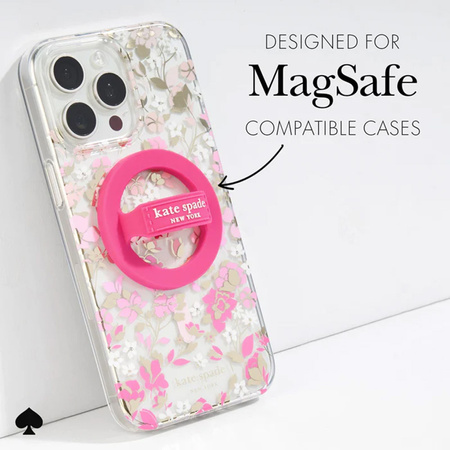 Kate Spade New York Magnetic Loop Grip - Uchwyt MagSafe na palec (Pom Pom Pink) (KS053402)