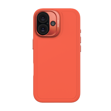 Decoded AntiMicrobial Silicone Stacks Backcover - silikonowa obudowa ochronna do iPhone 16 kompatybilna z MagSafe (tangerine) (D25IPO16BCST9TE)