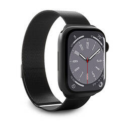 Puro Milanese Magnetic Band - Pasek ze stali nierdzewnej do Apple Watch 38/40/41/42 mm (czarny) (PUMILAW40BLK)