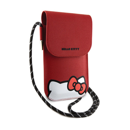 Hello Kitty Leather Hiding Kitty Cord - Torebka crossbody na telefon (czerwony) (HKOWBPSCKER)