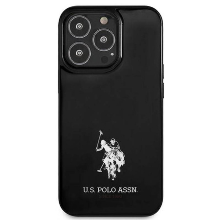 US Polo Assn Horses Logo - Etui iPhone 13 Pro Max (czarny) (USHCP13XUMHK)