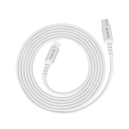 Crong Armor Link - Kabel USB-C Lightning Fast Charging MFi 150cm (biały) (CRGAL15USCLWHI)
