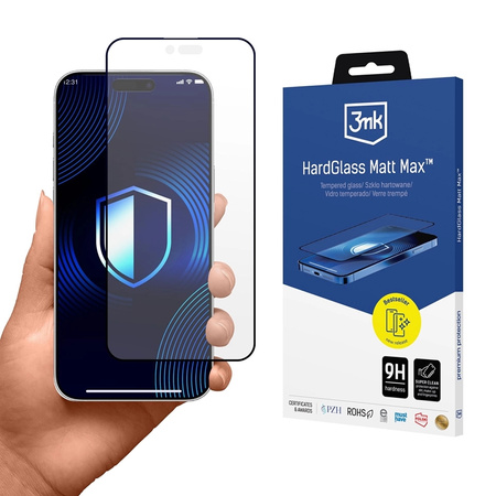 3mk HardGlass Matt Max - Matowe szkło hartowane do iPhone Air (3MK_5903108679978)