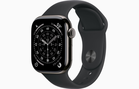 Apple Watch 11 46mm Koperta Tytan łupek/Pasek szary M/L GPS Cellular (MFD24MP/A)