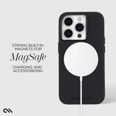 Case-Mate Silicone MagSafe - Etui iPhone 15 Pro (Black) (CM051468)