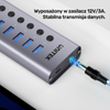 Unitek Hub USB C/USB A 10w1 5Gbps, 8x USB A, 2x USB C z włącznikami portów (H1315B01-EU)