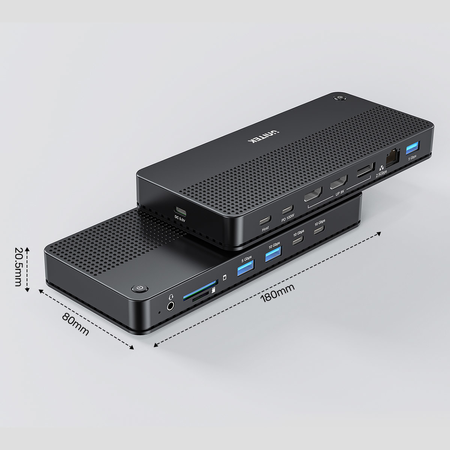 Unitek Stacja dokująca 13w1 MST HDMI DP 8K PD 100W - czarny (D1104A01)