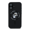 Karl Lagerfeld Silicone Karl & Choupette Ring MagSafe - Etui iPhone 16 Plus (czarny) (KLHMP16MSCMKCRHK)