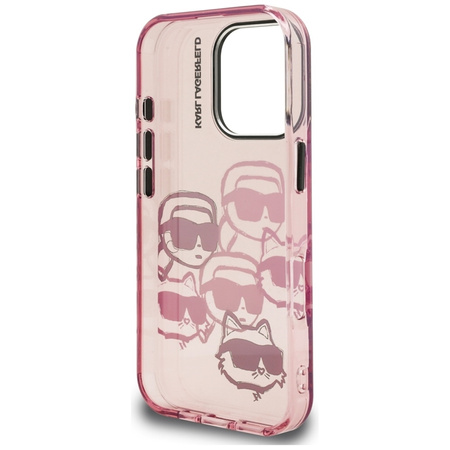 Karl Lagerfeld IML Multi K&C Head Pattern - Etui iPhone 16 Pro Max (różowy) (KLHCP16XHMCHKCP)
