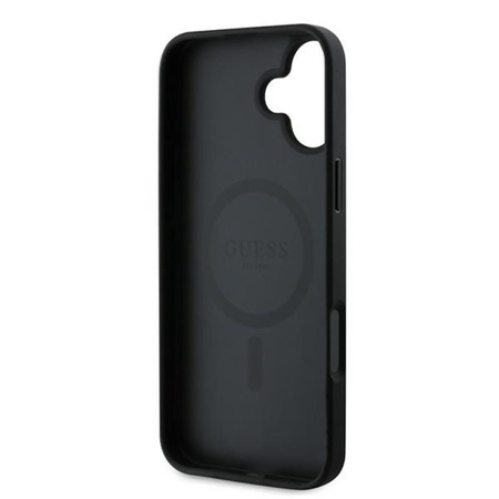 Guess 4G Ring Classic Logo MagSafe - Etui iPhone 16 Plus (czarny) (GUHMP16MG4GFRK)