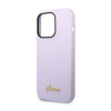 Guess Silicone Vintage - Etui iPhone 14 Pro (fioletowy) (GUHCP14LSLSMU)