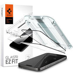 Spigen GLAS.TR EZ FIT FC 2-Pack - Szkło hartowane do iPhone 15 Pro Max 2 szt (Czarna ramka) (AGL06873)