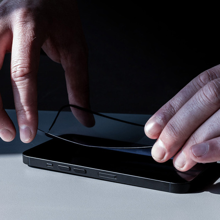 Crong 7D Nano Flexible Glass - Niepękające szkło hybrydowe 9H na cały ekran Xiaomi POCO M4 Pro 5G (CRG-7DNANO-PCM4P)