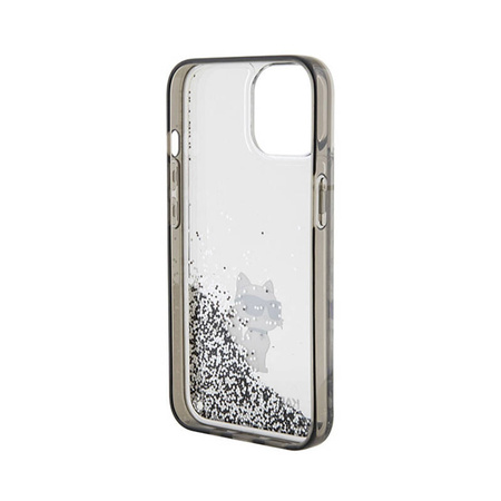 Karl Lagerfeld Liquid Glitter Choupette - Etui iPhone 15 (przezroczysty) (KLHCP15SLKCNSK)