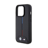 BMW Quilted Tricolor - Etui iPhone 15 Pro (czarny) (BMHCP15L22PVTK)