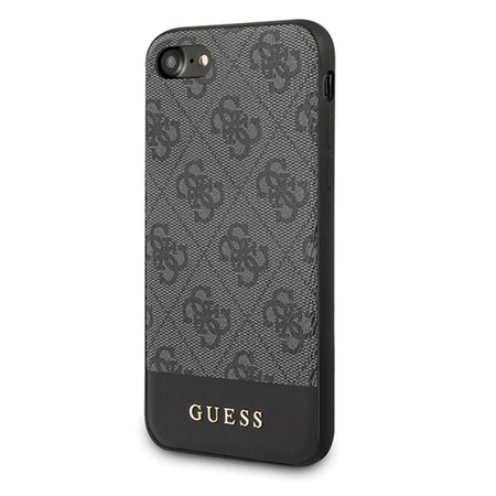 Guess 4G Bottom Stripe Collection - Etui iPhone SE 2020 / 8 / 7 (szary) (GUHCI8G4GLGR)