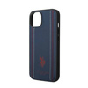 US Polo Assn Leather Stitch - Etui iPhone 14 (granatowy) (USHCP14SPFAV)