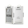 DKNY Leather Mono Stripe & Metal Logo - Etui iPhone 15 / 14 / 13 (beżowy) (DKHCP15SPRTHSLE)