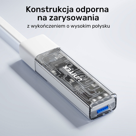 Unitek hub dwukierunkowy USB C/USB A 5Gbps, 4x USB A różowy (H1319APK01)