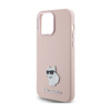 Karl Lagerfeld Silicone Choupette Metal Pin - Etui iPhone 15 Pro Max (różowy) (KLHCP15XSMHCNPP)