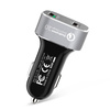 Crong Power Car Charger 30W - Ładowarka samochodowa USB QuickCharge 3.0 + USB 2.4A (aluminium) (CRG-PWRC-USB30-ALU)