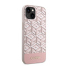 Guess GCube Stripes MagSafe - Etui iPhone 14 (Różowy) (GUHMP14SHGCFSEP)