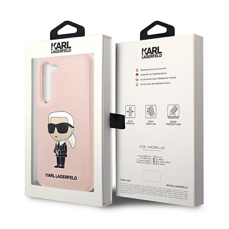 Karl Lagerfeld Silicone NFT Ikonik - Etui Samsung Galaxy S23+ (różowy) (KLHCS23MSNIKBCP)