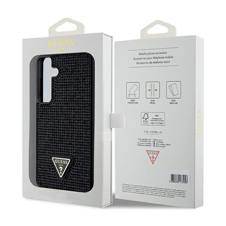 Guess Rhinestone Triangle - Etui Samsung Galaxy S24+ (czarny) (GUHCS24MHDGPPK)