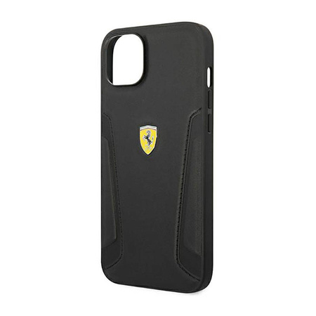 Ferrari Leather Stamp Sides – Etui iPhone 14 Plus (Czarny) (FEHCP14MRBUK)
