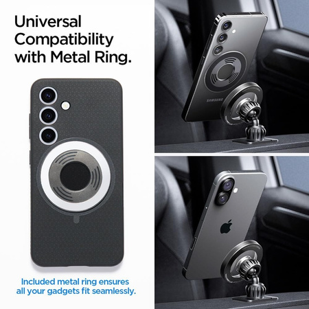 Spigen MFT13 Magnetic Dashboard & Vent Car Mount - Magnetyczny uchwyt samochodowy MagSafe (Srebrny) (ACP08314)