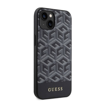 Guess GCube Stripes MagSafe - Etui iPhone 14 Plus (Czarny) (GUHMP14MHGCFSEK)