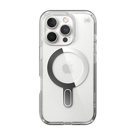 Speck Presidio Perfect-Clear ClickLock & MagSafe - Etui iPhone 16 Pro (Clear / Chrome Finish / Serene Silver) (150703-3199)