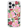 Rifle Paper Clear MagSafe - Etui iPhone 14 Pro zdobione złotem (Rose Garden) (RP049234)